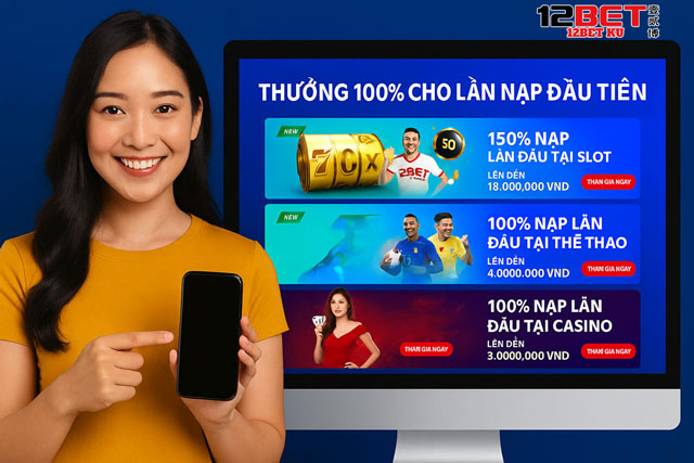 Khuyến mãi nhận được từ việc đăng ký 12bet